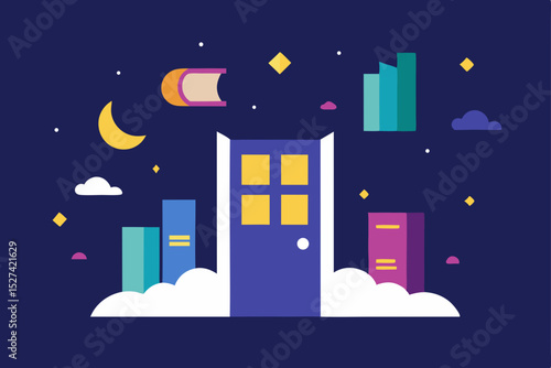 Open Door to Dreams Nighttime Imagination and Bookish Adventures