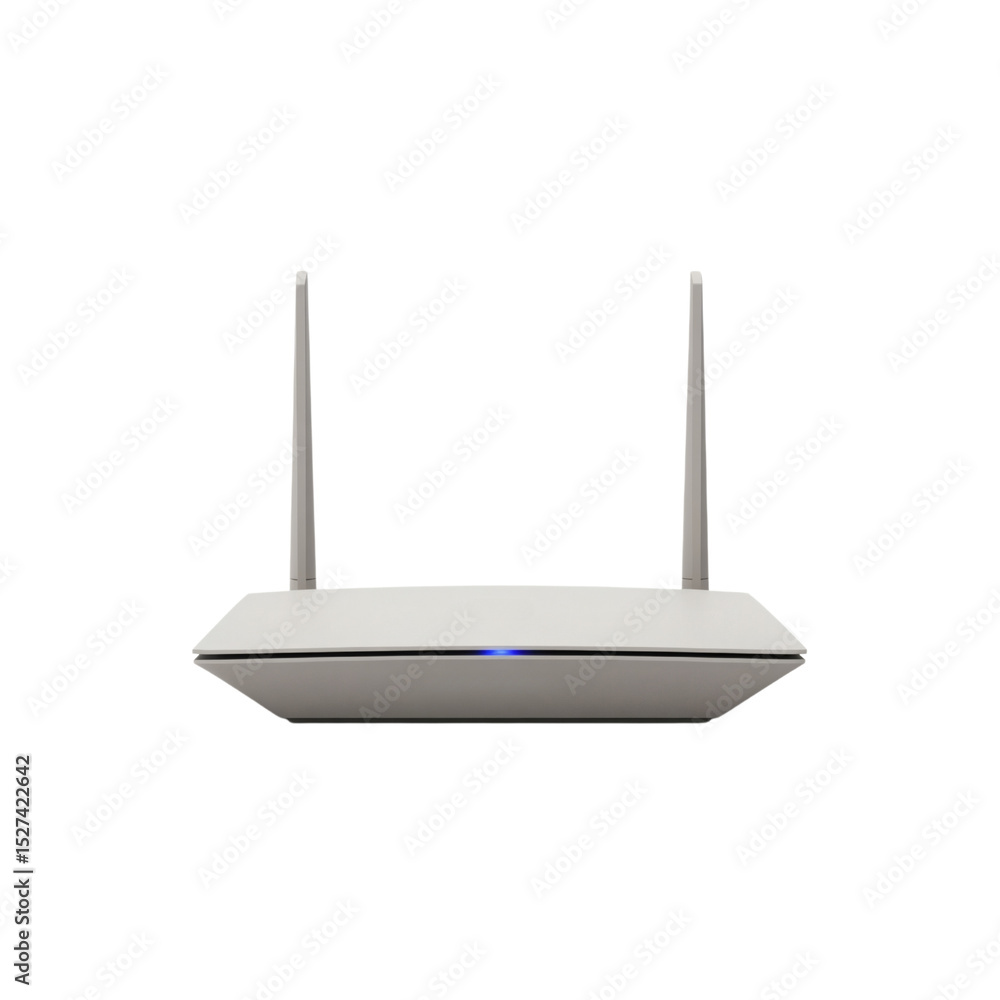 Fototapeta premium Modern wireless Wi-Fi router, isolated on transparent background