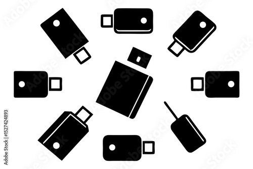 Collection of various usb flash drive icons