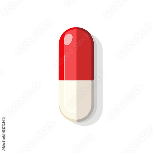 2D flat Prescription Medicine illustration vector, isolated on a white background.