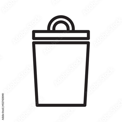 vector trash can icon. vector trash can symbol. trash tank. trash basket. delete icon.