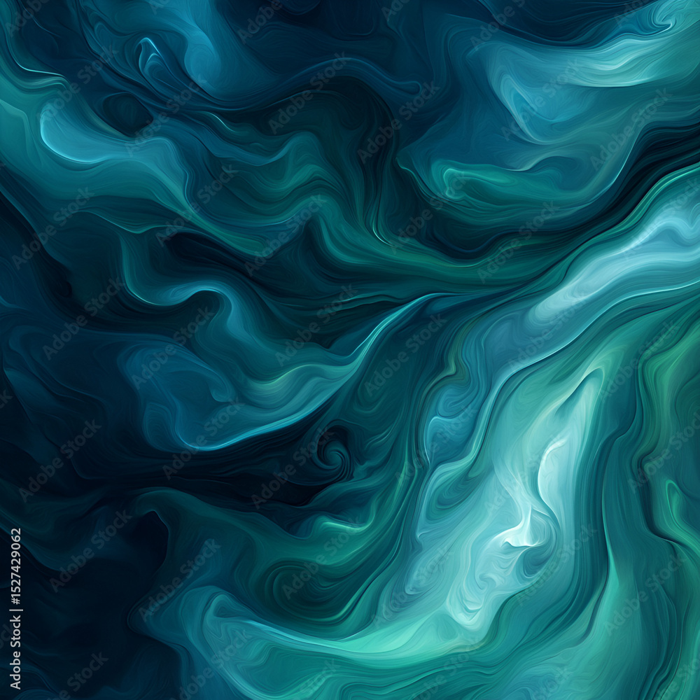 Obraz premium Dynamic abstract waves digital art colorful fluid patterns artistic environment aesthetic perspective