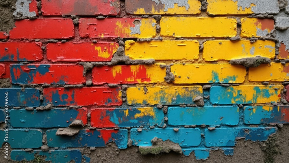 Obraz premium colorful brick wall