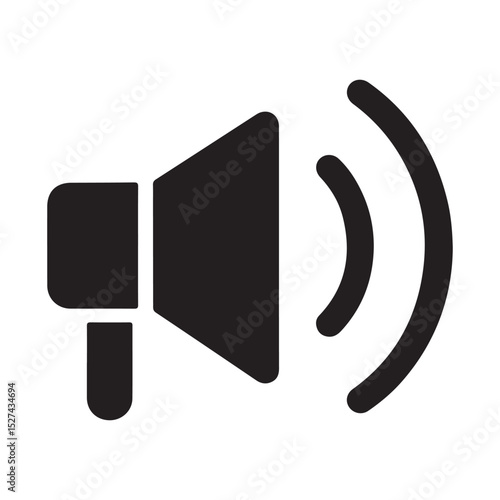 marketing campaign megaphone icon sign vector silhouette Vector illustration on white background