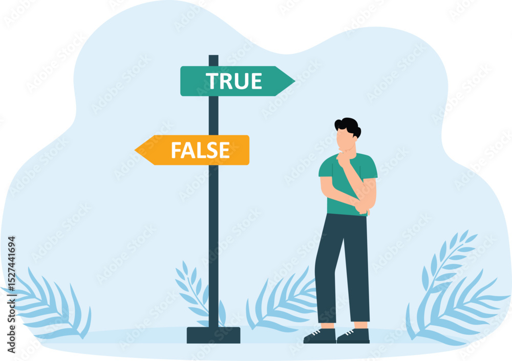 Obraz premium Direction choice for crossroad or decision for career path, choosing way and challenge or opportunity,determination or choose decision concept 