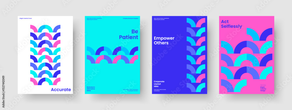 Obraz premium Abstract Brochure Layout. Creative Report Template. Geometric Book Cover Design. Background. Business Presentation. Banner. Flyer. Poster. Brand Identity. Notebook. Leaflet. Pamphlet. Advertising