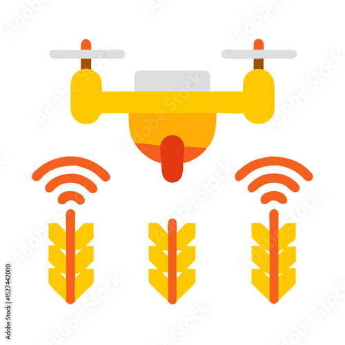 Drone Monitoring Crop Yield and Quality Transparent Background