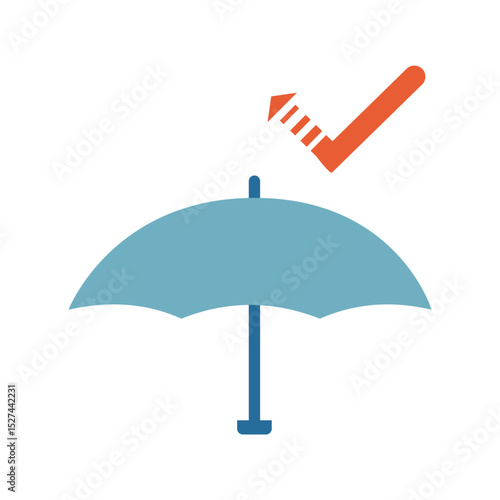 日傘　紫外線対策　シンプルなイラスト素材