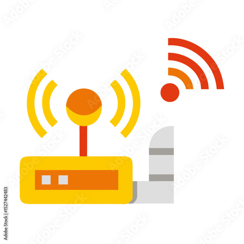 Flood Sensor Data Communication Protocol Isolated illustration