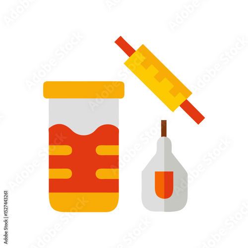 Microplastic Sample Collection Kit with Syringe illustration Cutout