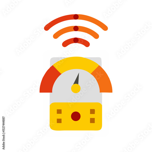 Smart Meter Reading Blue Transparent Background illustration