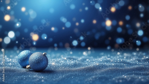Festive Blue Snow Sparkling Background for Holiday Celebrations