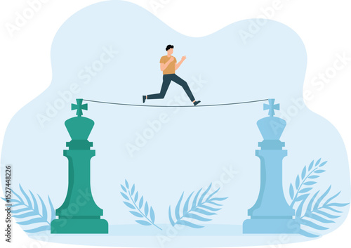Business planning strategy and leadership vision to make decision, management or business opportunity concept
