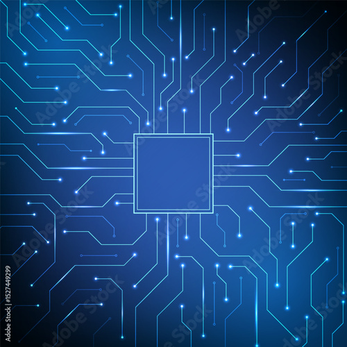 Abstract digital technology background showcasing futuristic circuits machine learning data flow and innovative cyberpunk.