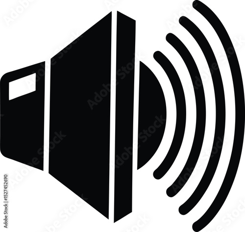 Simple black speaker icon vector graphic design