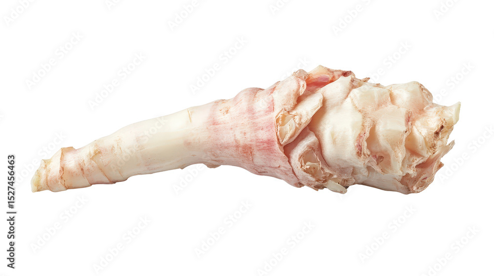 Galangal root with pinkish white skin and firm texture, aromatic Southeast Asian staple, Transparent background, PNG file Galangal root with pinkish white skin and firm texture, aromatic Southeast Asian staple, Transparent background, PNG file