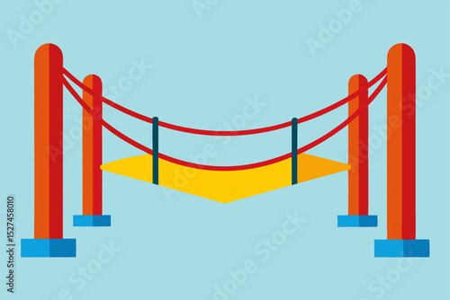 Red velvet ropes define the VIP entrance, leading to a playground of luxury with a red rope swing and a barrier to success at the premiere event