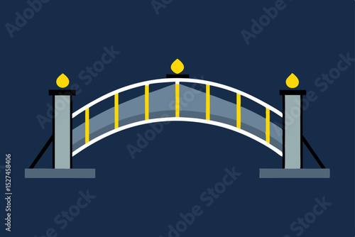 Night urban skyline vector illustration with city buildings silhouettes