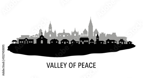 Wallpaper Mural City Skyline Silhouette Vector Cityscape Architecture. Torontodigital.ca