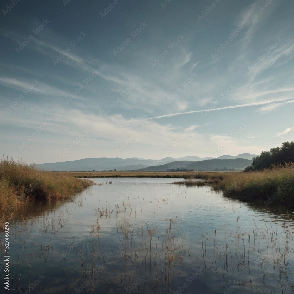 Fototapeta premium Minimalist Nature Landscape Abstract Art