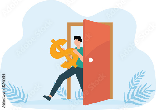 Make money or increase earning from investment, salary or income increase concept
