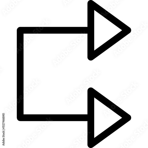 Free Download Arrow Icon – Black Outline Vector Direction Symbol Isolated on White Background - GFXLoad