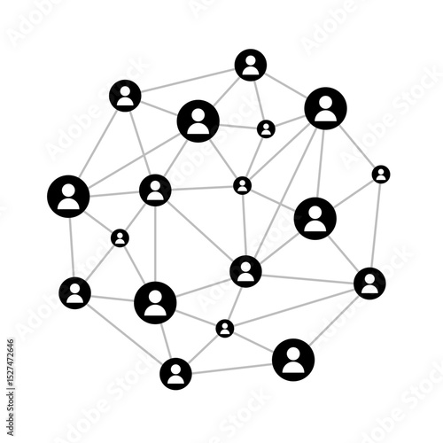 人　繋がり　ネットワーク　ベクター　イラスト