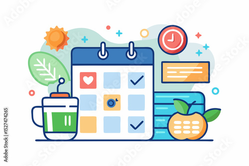 daily routine planner work icon