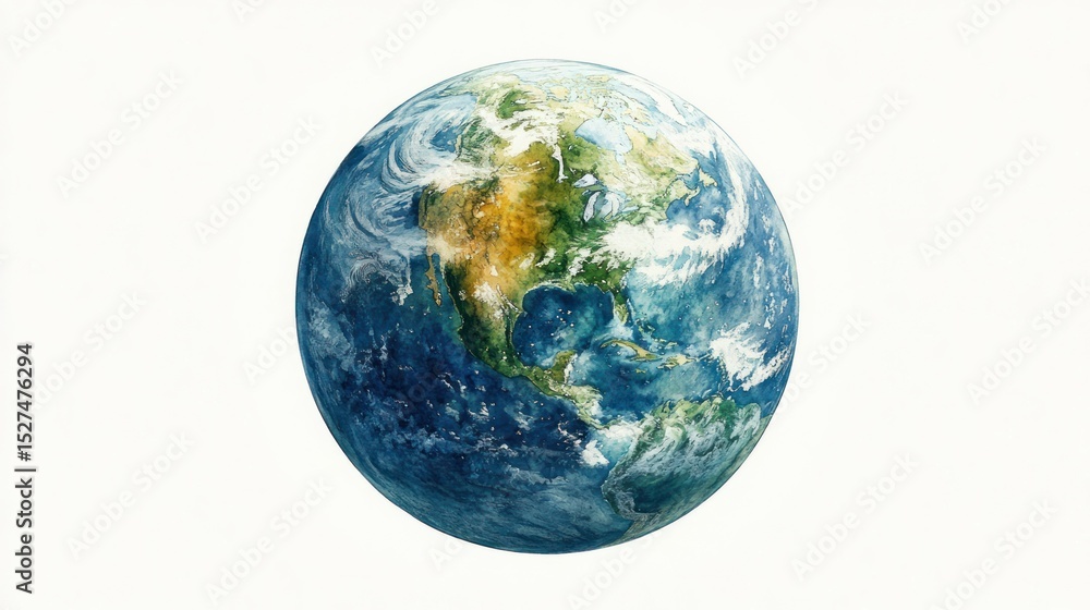 Earth from space, detailed view Earth from space, detailed view