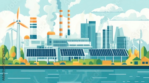 Aerial shot of a sugarcane farm with solar panels, a large water tank, and well-maintained irrigation systems