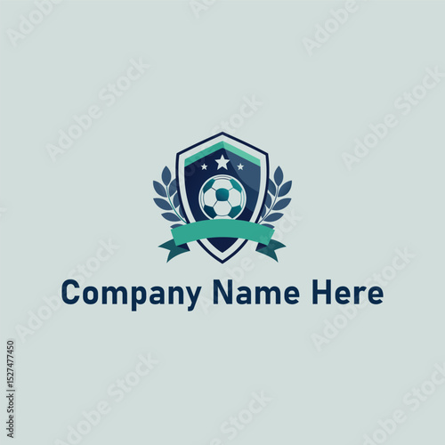 Shield soccer ball logo