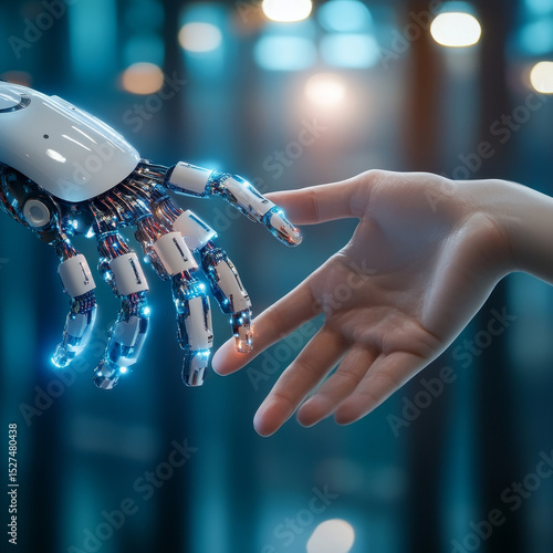 Businessman point at automation as a pivotal force reshaping industries and enhancing operational efficiency. Automation involves the use of technology to perform tasks with minimal human intervention