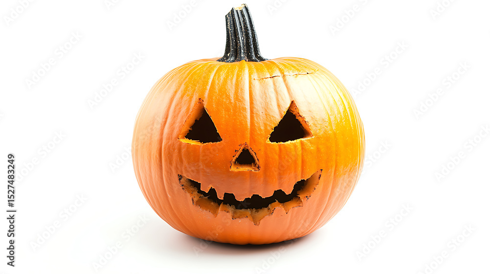 Fototapeta premium halloween pumpkin isolated on white