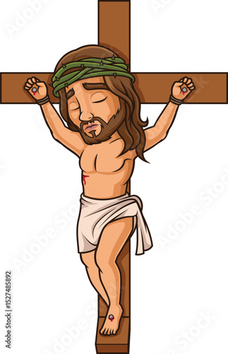 Jesus Christ Dying On The Cross Vector Image