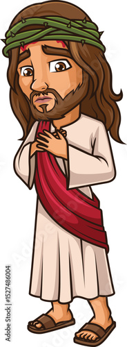 Jesus Christ With Crown Of Thorns Vector Image