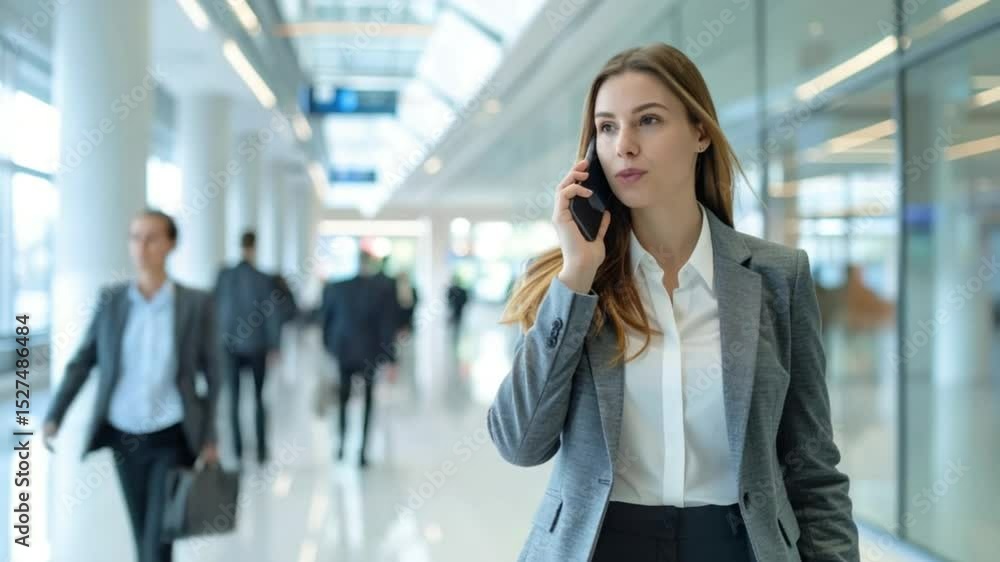 Businesswoman Multitasking with Phone in Modern Co-Working Space with Natural Daylight
Businesswoman Multitasking with Phone in Modern Co-Working Space with Natural Daylight