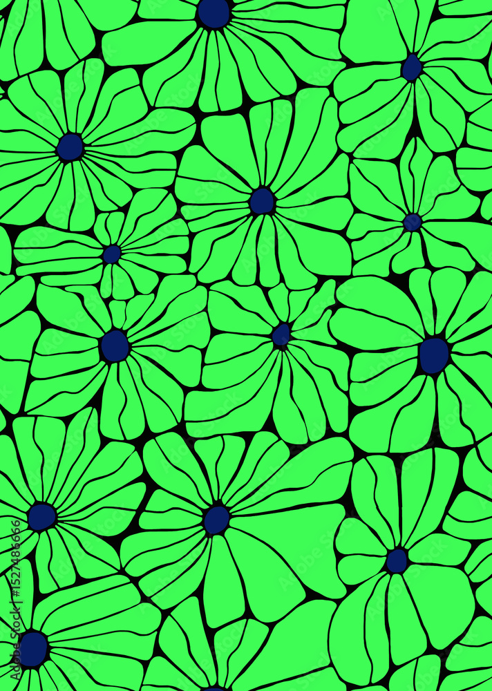 custom made wallpaper toronto digitalA pattern of large daisies in bright colors .Seamless pattern.
