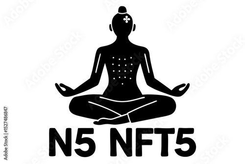 N5 nft5 meditative figure with acupuncture points