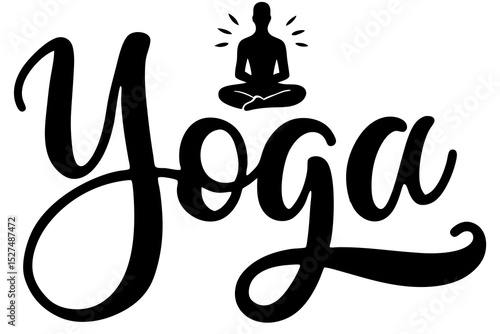 Yoga meditation silhouette design