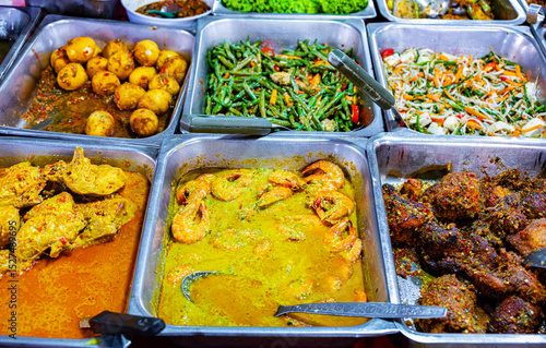 Photography Street food sold at Jalan Alor market, Kuala Lumpur, Malaysia