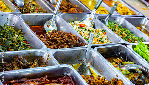 Photography Street food sold at Jalan Alor market, Kuala Lumpur, Malaysia