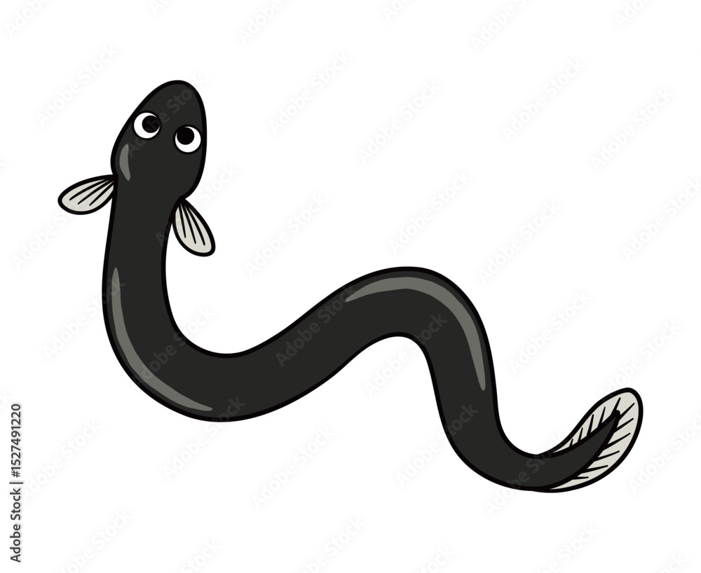 Fototapeta premium 泳いでいるうなぎ