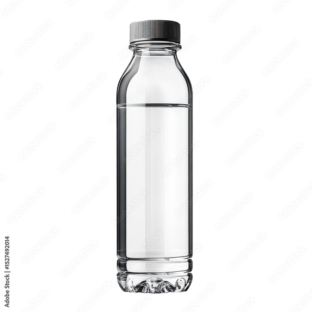 Glass Water Bottle Isolated Clear Refreshment Container Liquid Health on transparent background Glass Water Bottle Isolated Clear Refreshment Container Liquid Health on transparent background