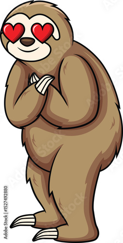 Sloth In Love Vector Image