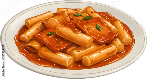 떡볶이 - tteokbokki. Generative AI