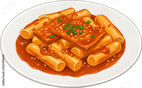 떡볶이 - tteokbokki. Generative AI