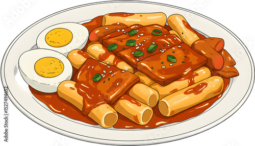떡볶이 - tteokbokki. Generative AI