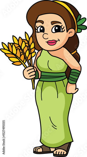 Demeter Greek Goddess Vector Image