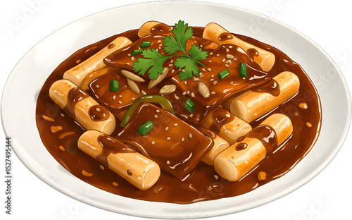 떡볶이 - tteokbokki. Generative AI