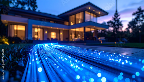 Fiber Optic Connectivity in Smart Home with Ultra-Fast Internet Visualization